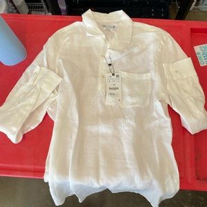 Zara 100% linen shirt